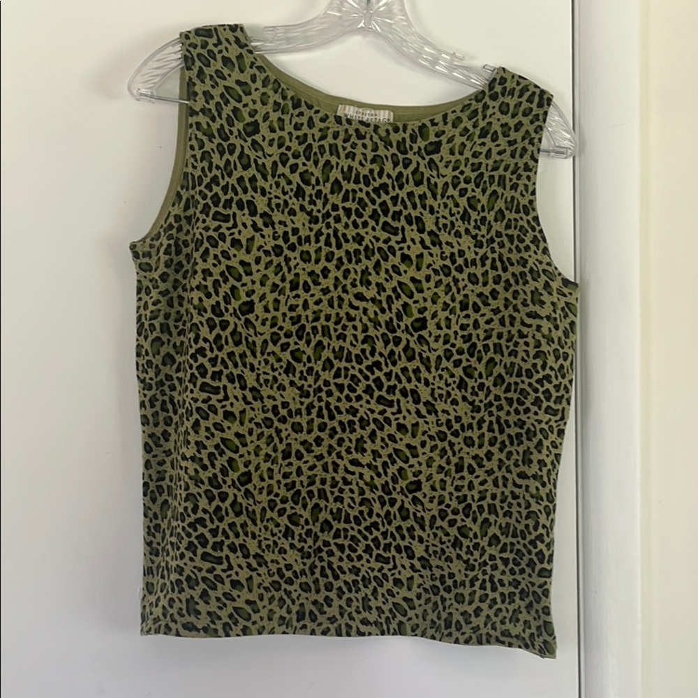 White Stag Green Fitted Tank Top